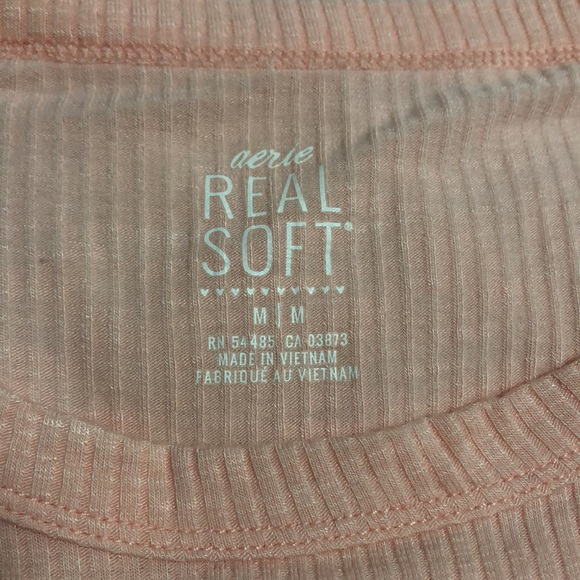 Aerie Real Soft Ribbed Cross Over Long Sleeve - Picture 3 of 5